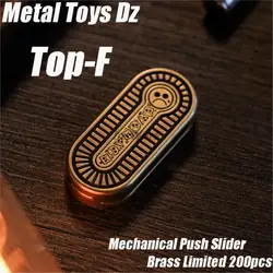 Metal Toys Dz TOPF Brass Limited 200pcs Mechanical Push Slider Fidget Magnet Metal Fidget Toy