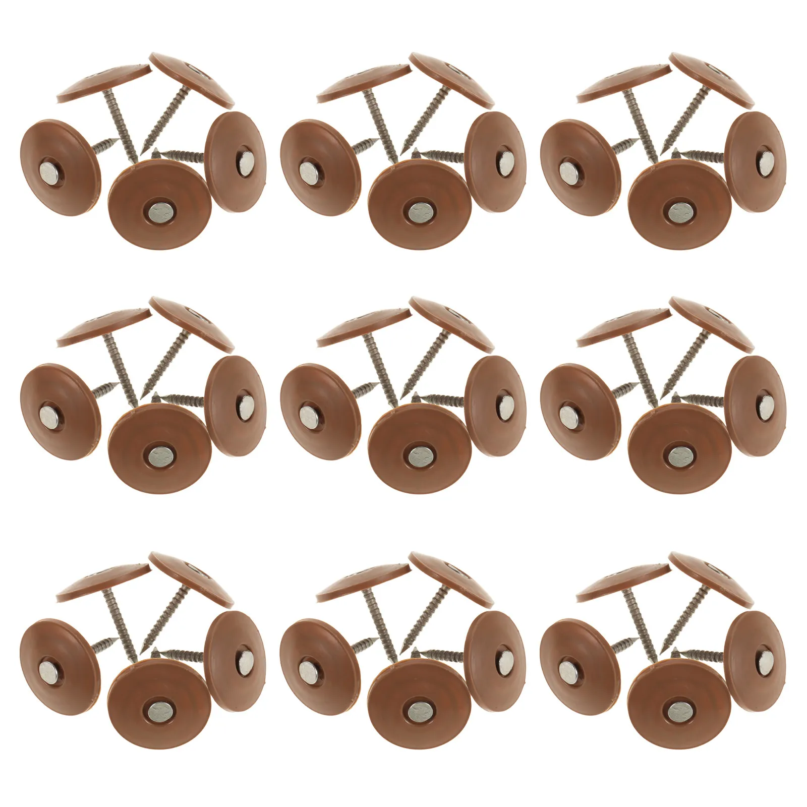 

200pcs Round Plastic Cap Nail Roofing Nails Roof Fixing Nails Cap Nailer For House Wrap Corrugated Engine Insulation Foam Boards