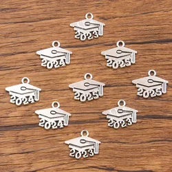 20Pcs Number 2024 2025 2026 Year Charms Letter Pendants Silver/Gold Color For DIY Handmade Metal Alloy Jewelry Making Accessorie