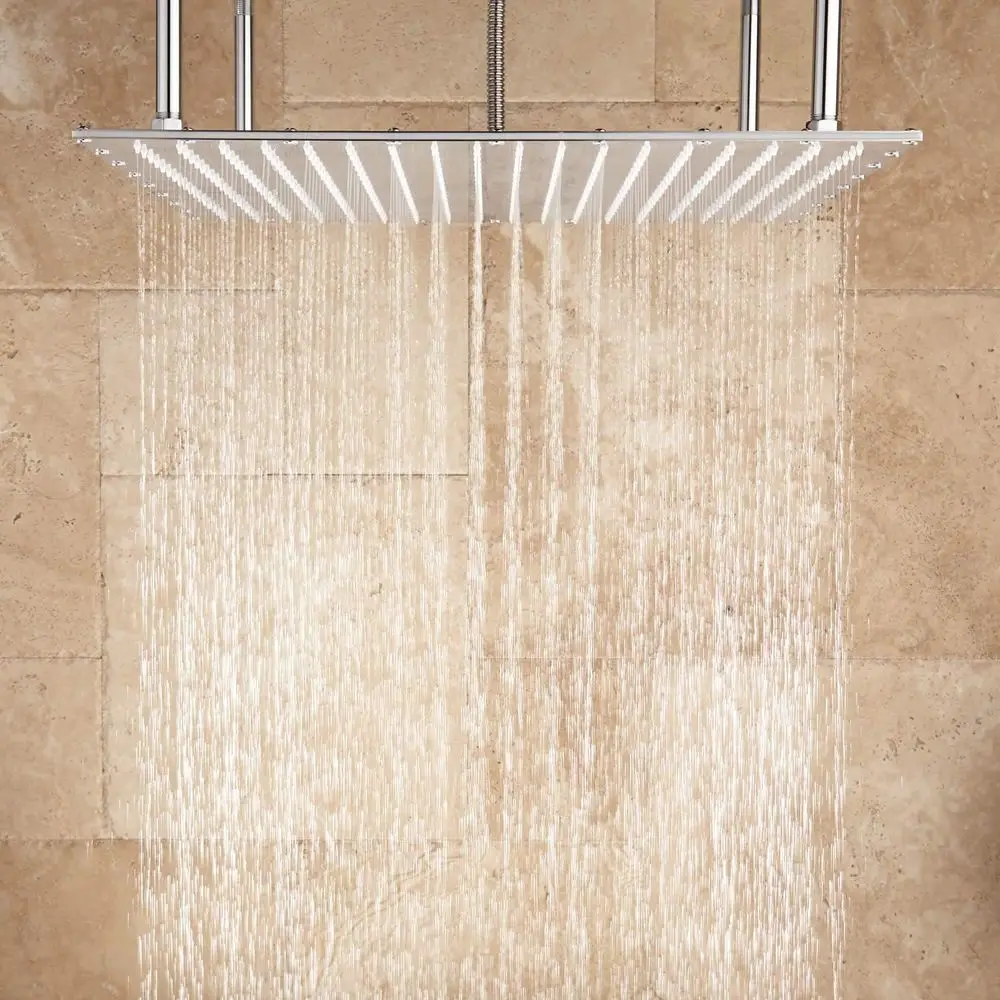 

24 Oversized Square Shower with 2.5 GPM Single Function in Brushed Nickel