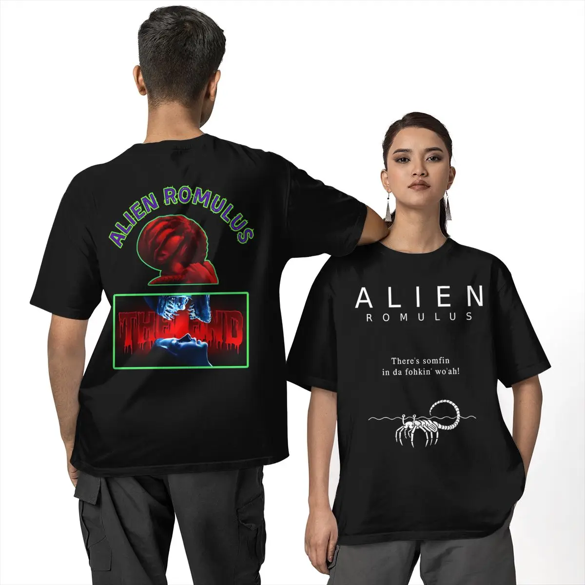 

Men's T Shirt Vintage Alien Romulus Movie T-Shirts Hip Hop Summer Tee Shirt Y2K Basic Printed 100% Cotton Tops Birthday Gift