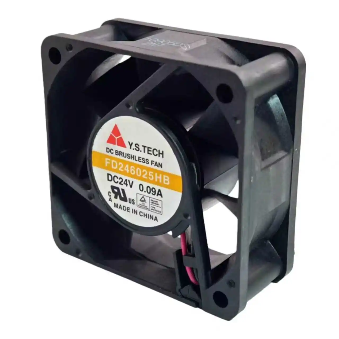 FD246025HB Original 60x60x25mm DC24V Cooling Fan 6025 0.09A 4300RPM 25.4CFM 28dBA Low Noise Low Power for Electronics Cabinet