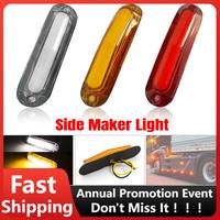 2/5 Pcs 12V 24V LED Car Warning Light 6 LED Light For Trailer Truck Lorry Orange White Red LED Side Marker Indicator Lamp