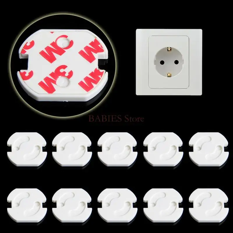 C9GB 10PCS Baby White Electric Socket Outlet Plug for Protection Security Safety