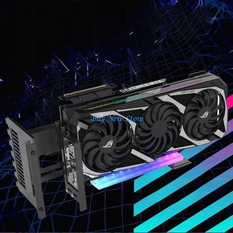 

20CE Universal PCIE GPU Graphics Card Holder Vertical Mount Bracket 5V ARGB