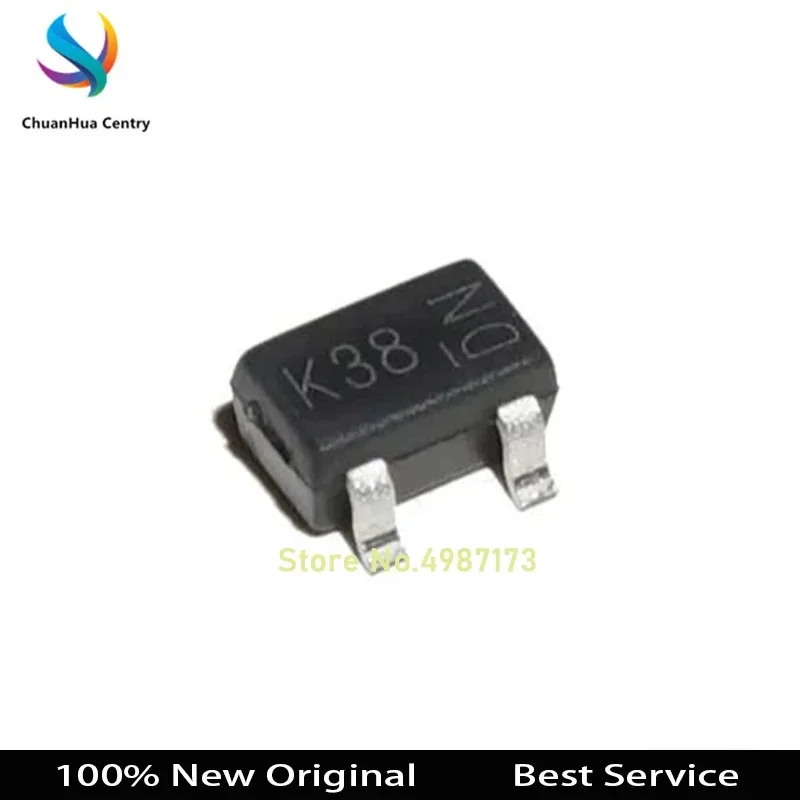 50ชิ้น/ล็อต BSS138W-7-F K38 SOT323ในสต็อก100% ของใหม่และดั้งเดิม