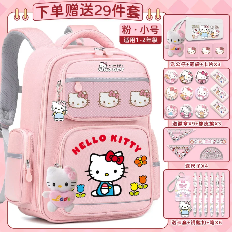 Sanrio New Hello Kitty studente zainetto resistente alle macchie Casual e leggero zaino simpatico cartone animato di grande capacità