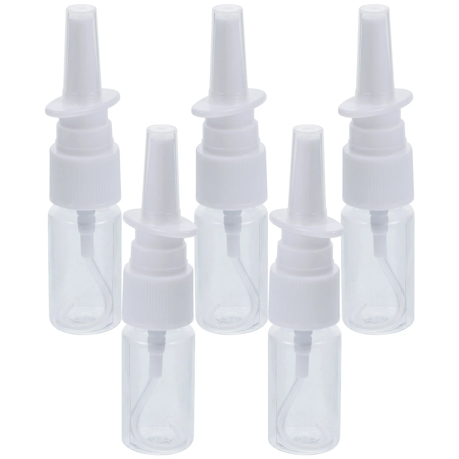 5 ชิ้น 10 มิลลิลิตรแบบพกพา Nasal Sprayer ขวดรีฟิล Fine Mist สเปรย์ขวด (10 เมตรโปร่งใสไหล่แบนขวด + 18R