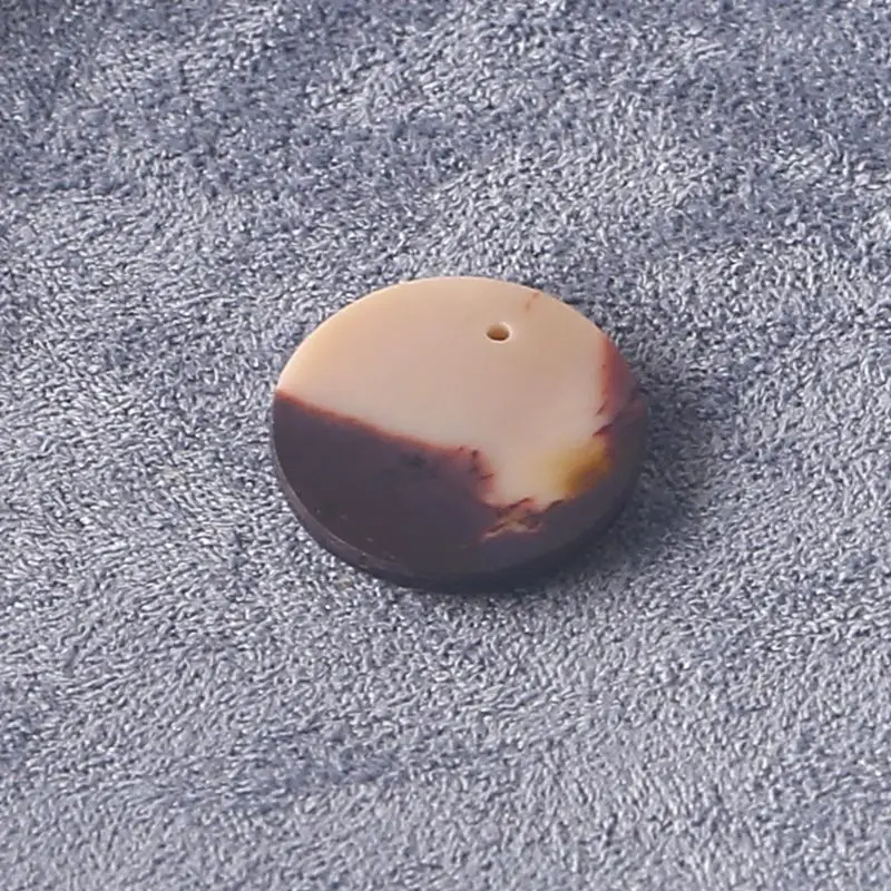 Single Natural Stone Piece with Marbled Hues, Ideal for Handmade Jewelry 18x18x3mm-1.8g