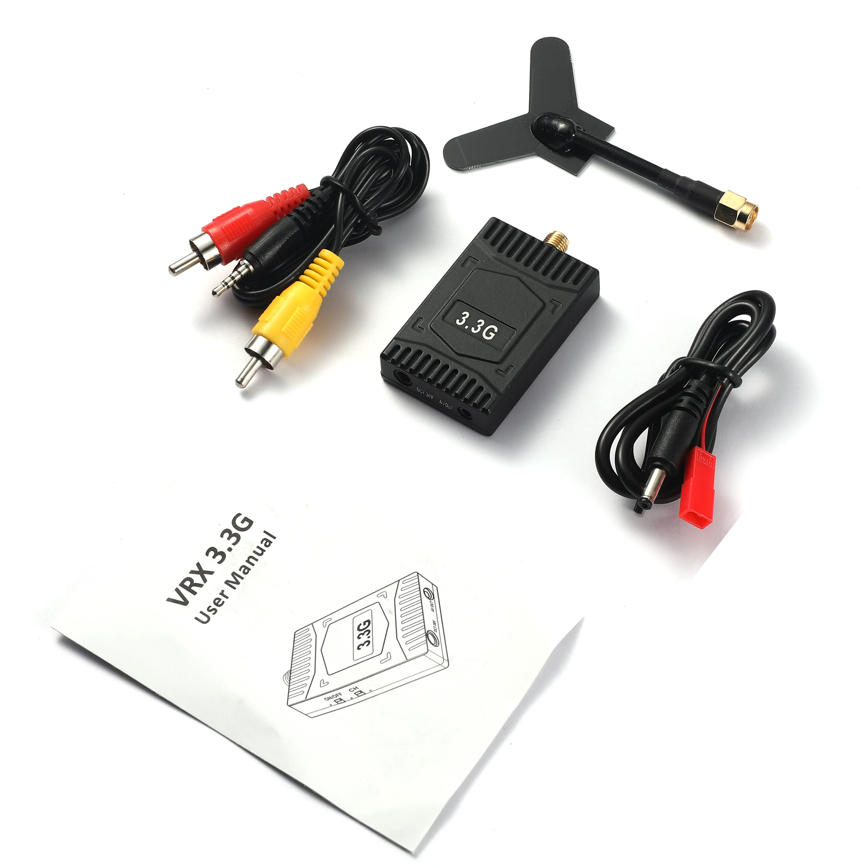 Émetteur modèle de drones FPV, 3.3GHz, 3.3G, 4W, 4000mW, VTX, 3.3G, 8CH, kit récepteur VRX avec antenne pour partie de importateur infectieux longue portée FPV