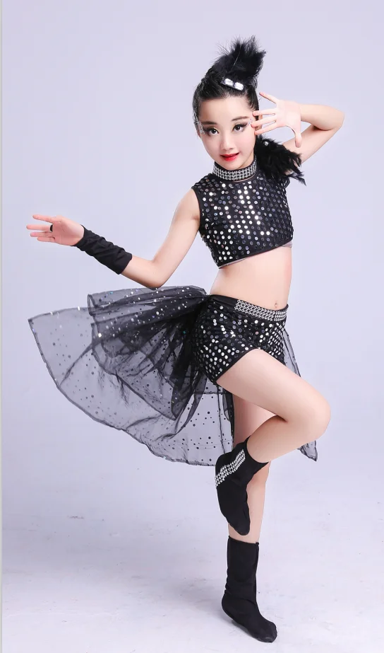 Costumi di danza jazz per bambini Abiti hip-hop Spettacoli teatrali di danza moderna Indossano abiti da ballo di strada per ragazzi e ragazze
