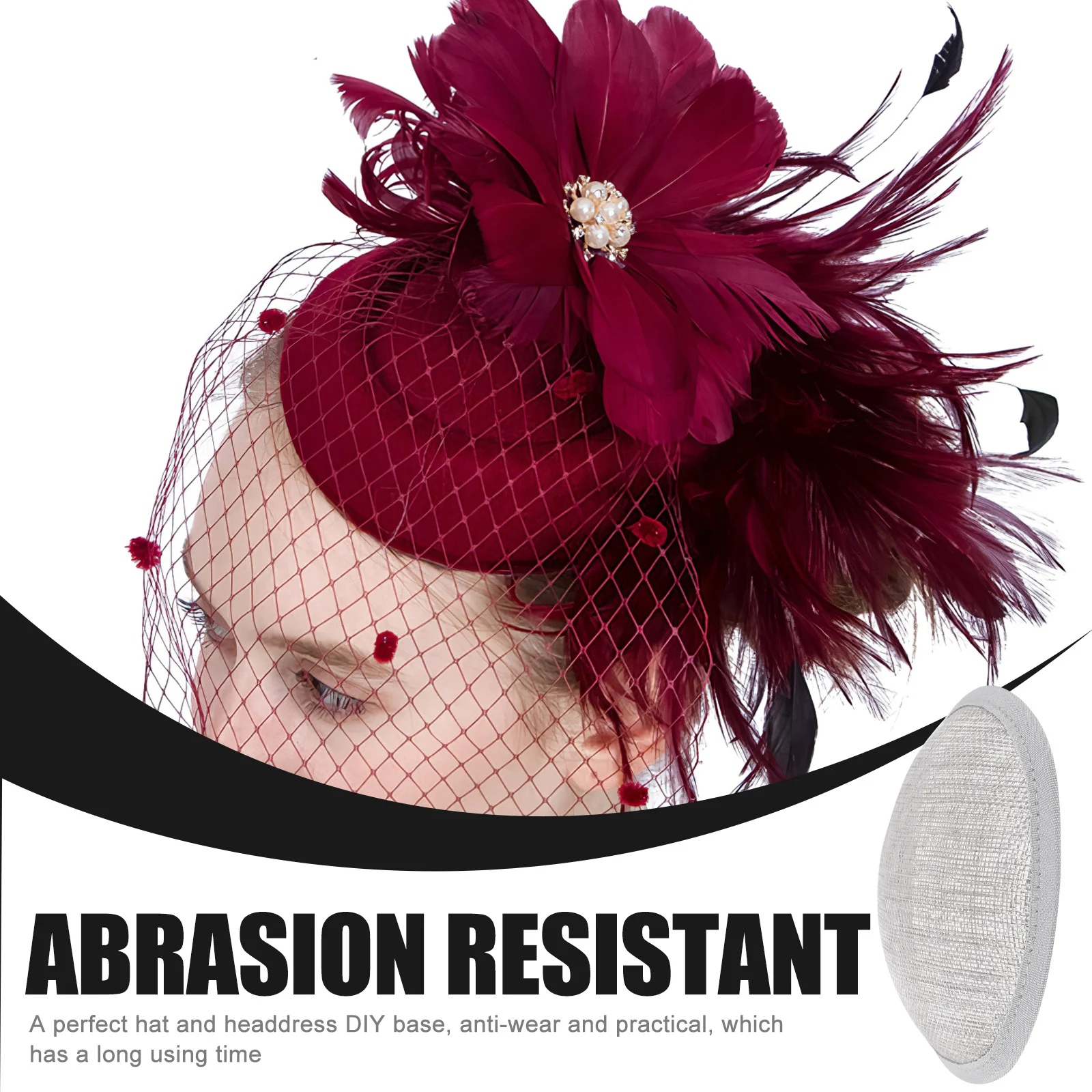 

Round Hat Base Grey Color Wear-resistant Support for DIY Hats Making Accessories Practical Beret Cap Materials