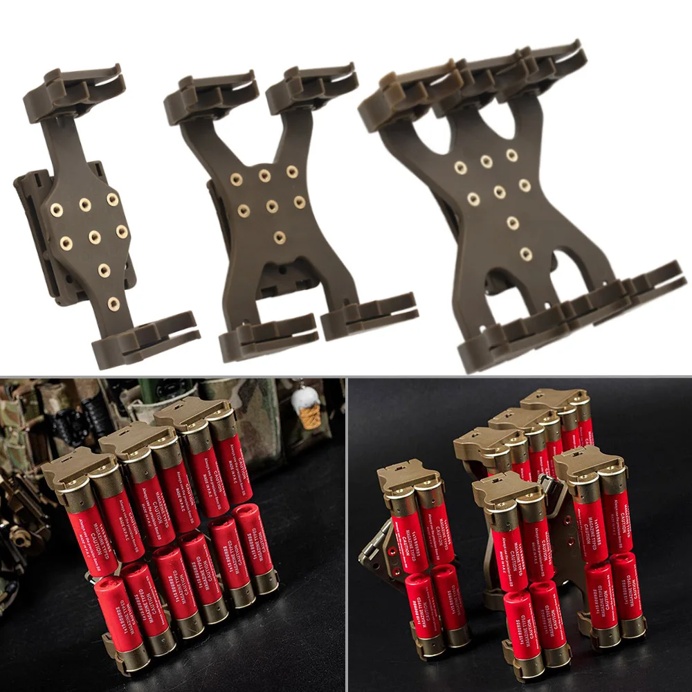 Tactical 4/8/12 Rounds Shotgun Ammo Shell Holder For 12GA Shells Mag Pouch Hunting Accessories