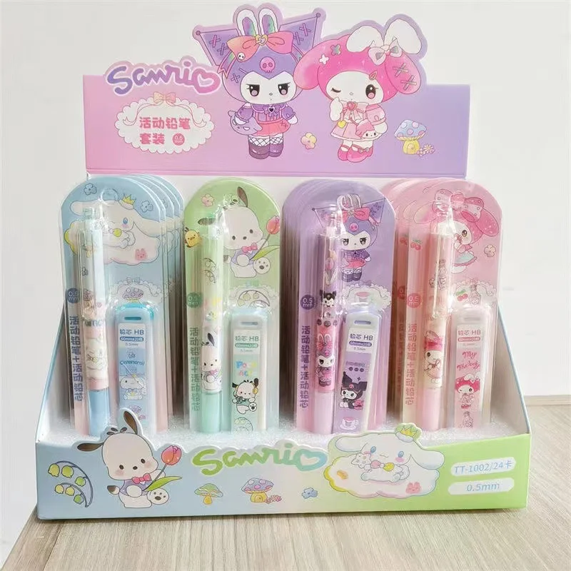 Sanrio Kawaii Mechanical Pencil Set Cute 0.5MM Drawing Writing Automatic Pen School Office Supplies