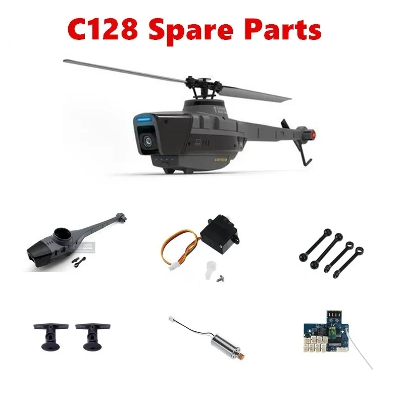 RC EAR C128 Spare Parts RC Helicopter Remote Control Toy Accessories Rotor Head Blades Motor Receiver Board Servo Frame Body