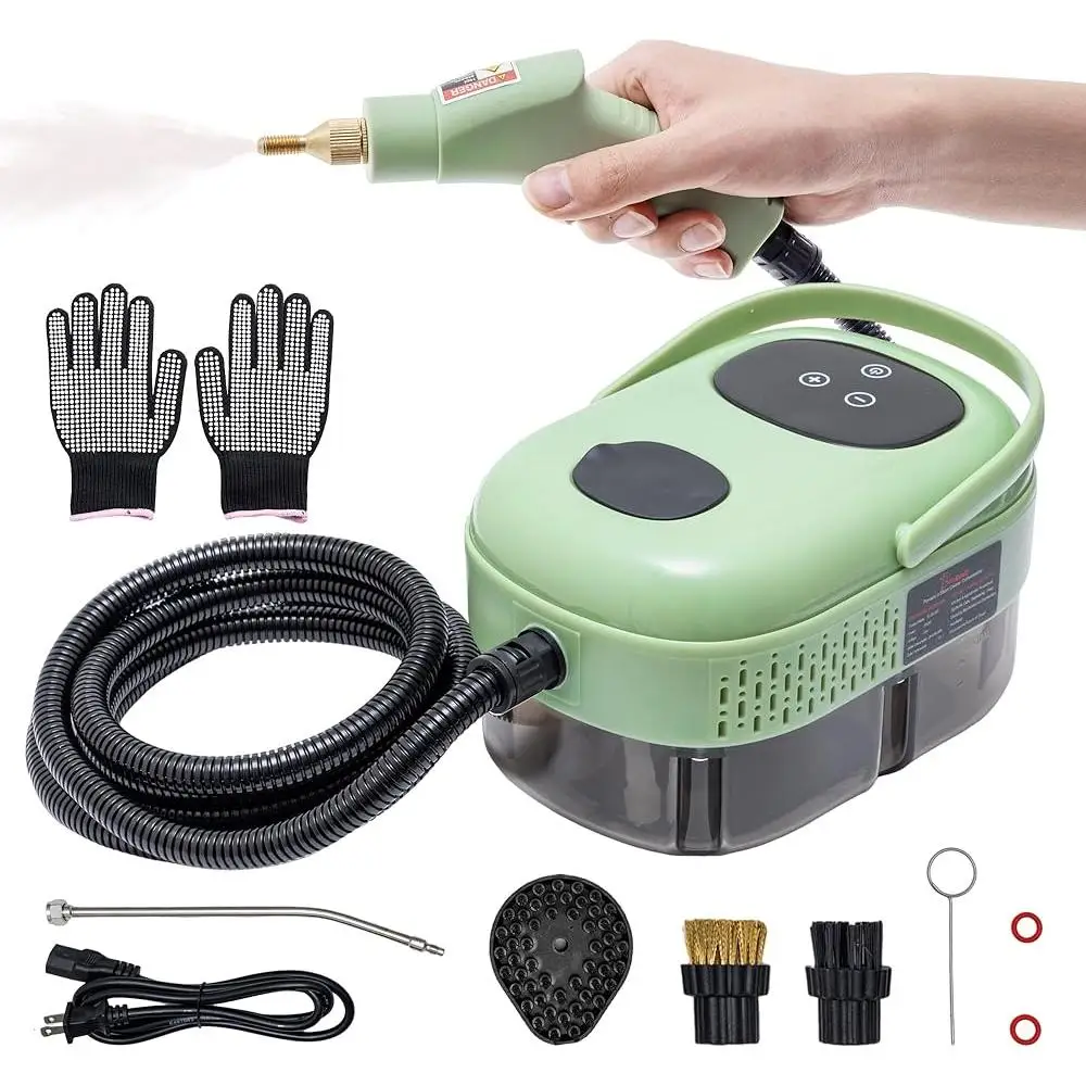 휴대용 스팀 청소기 고압 기선 2500W 빠른 열 15s 터치 컨트롤 6 레벨 9 액세서리 홈 청소 도구