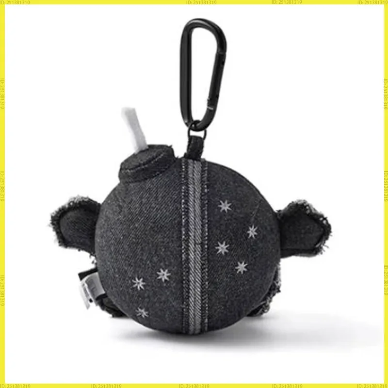 BTS Schwarzer Plüsch-Schlüsselanhänger, Kohleofen-Schlüsselanhänger, Kawaii Weihnachts- und Geburtstagsgeschenk für Fans