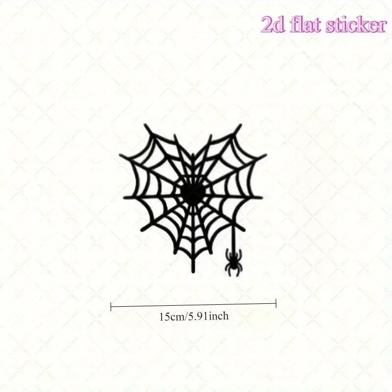 2D Flat Stickers – Scary Spider Decals for Cars & Motorcycles, Waterproof Self-Adhesive Vinyl for Windows and Vehicle Decoration