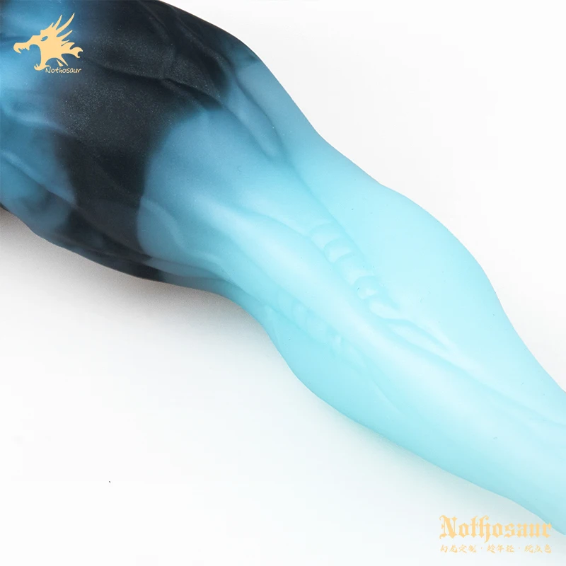 Nothosaur QALU 35CM Blue Black Silicone Animal Dildo penis Anal Sex Toys anal plug For Women sex tooy for men Customized