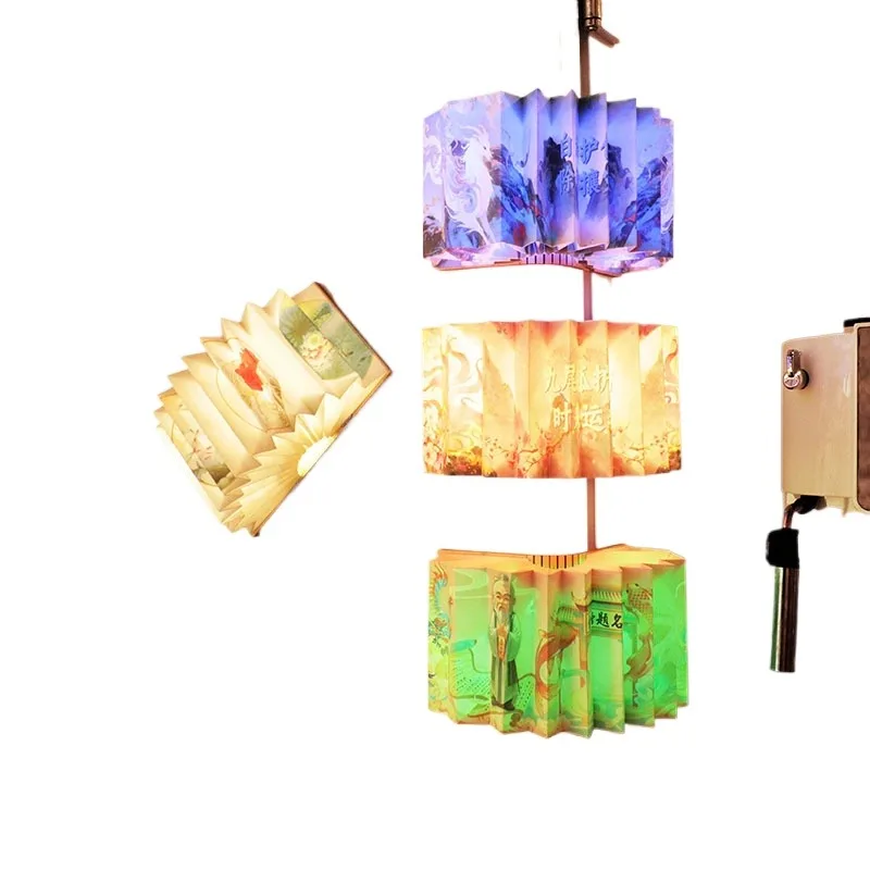 

Book lamp New Year's gift atmosphere net mini folding luminous creative refrigerator sticker magnet strong suction book lamp