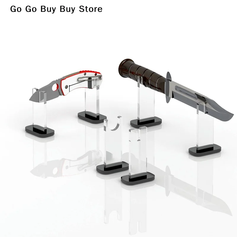 Transparent Acrylic Display Stand Knives Holder Cutter Display Holder Collection Rack Cutter Holder Toy Knife Collection Display