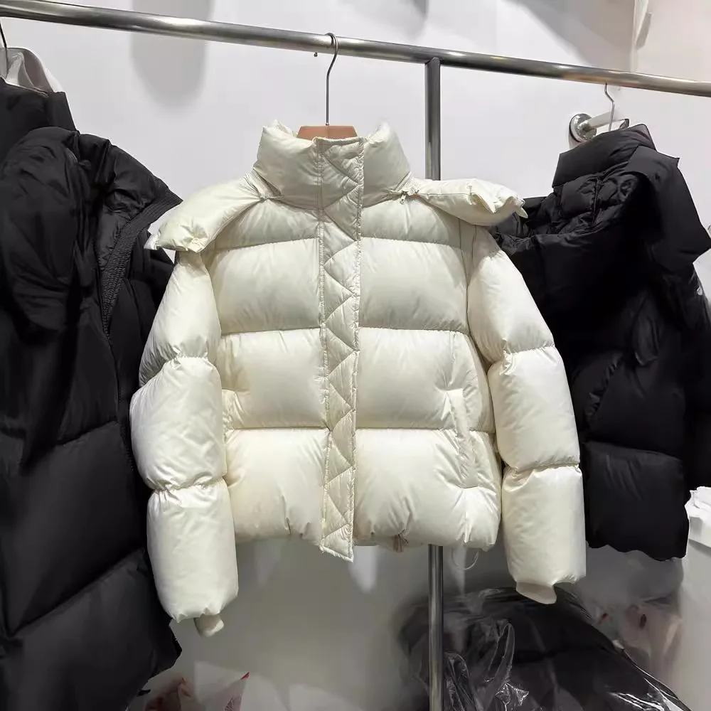 Winter New Women\'s Down Jacket Loose Commuting Casual White Goose Down Windproof Short Jacket