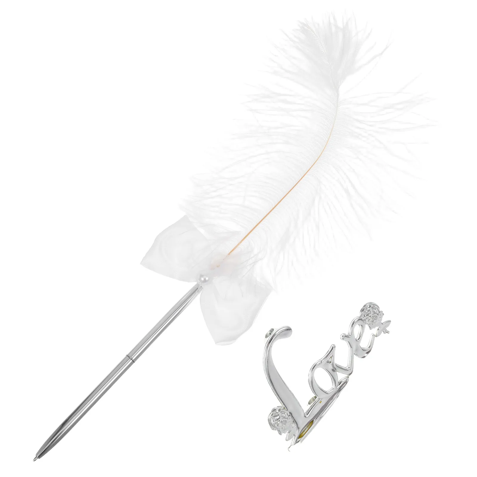 

Премиальная металлическая ручка для подписи на свадьбу со стильным основанием в виде английской буквы, удобный инструмент для написания в гостевой книге, идеально подходит для свадеб