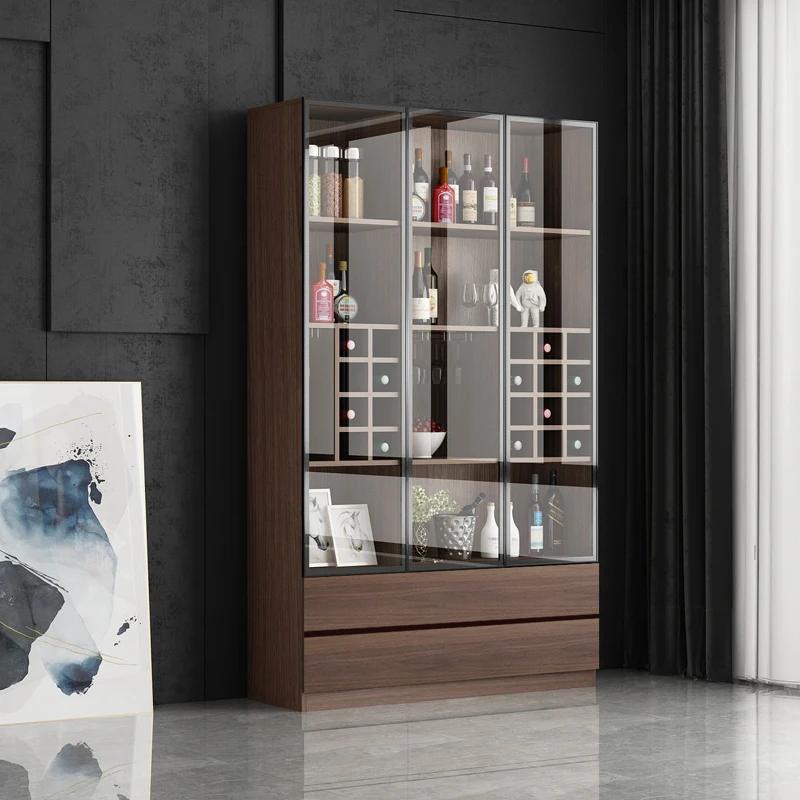 Standing Shelves Bar Cabinet Mobile Storage Luxury Nordic Wine Cabinet Partitions Multifunctional Repisa Drinking Bar Furniture