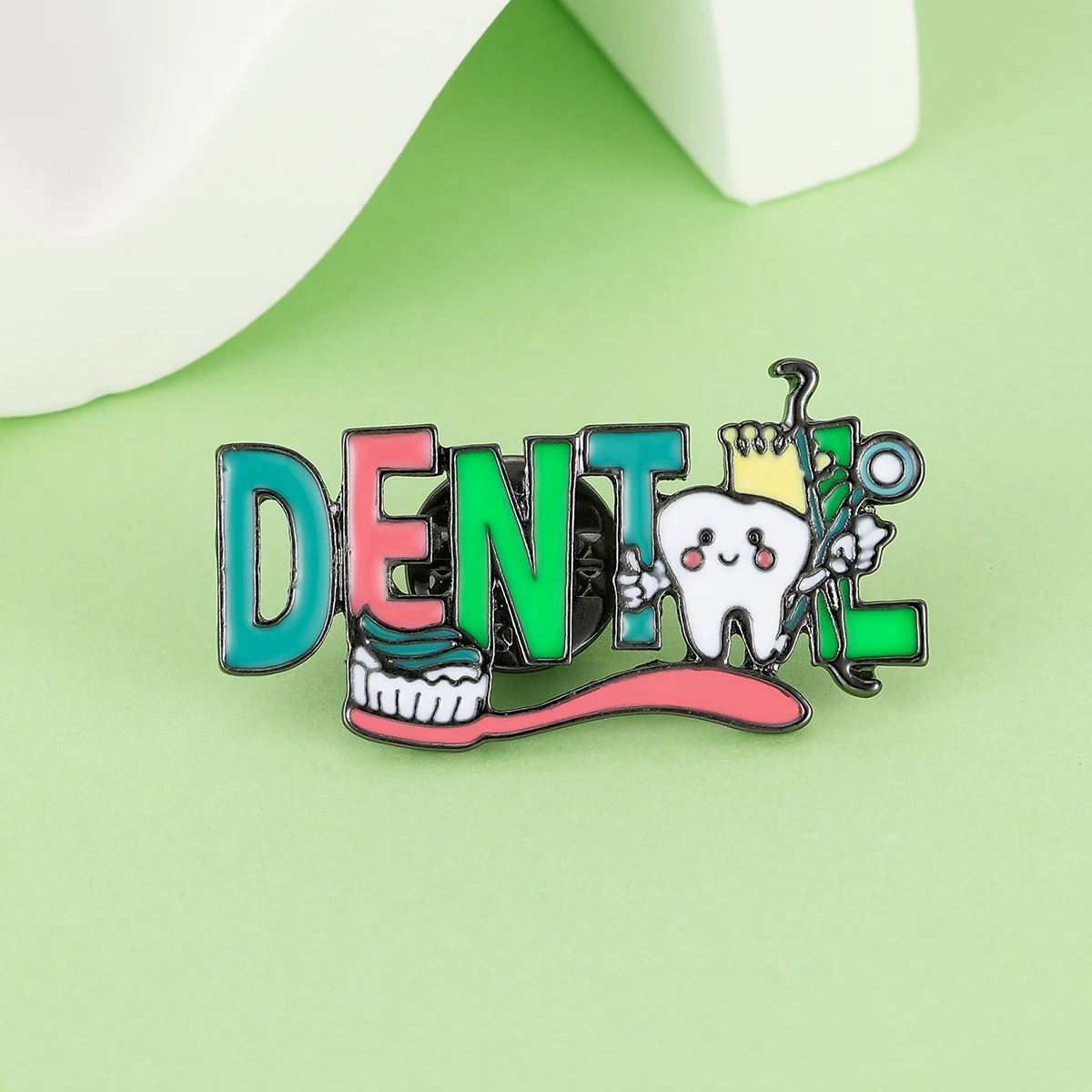 Harong Dental Enamel Pins Dentist Teeth Brooch Medical Lapel Lanyard Bag Coat Badge Creative Accessories Gifts for Doctors