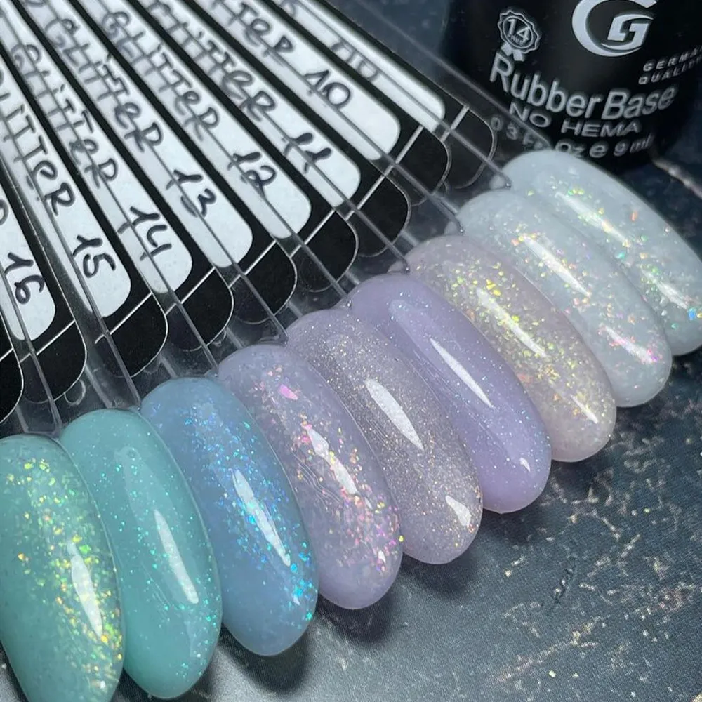 GRATTOL Professional #11 Glitter Light Color Base Gel Nail Polish 9ml Manicure Semi Permanent Soak Off Base