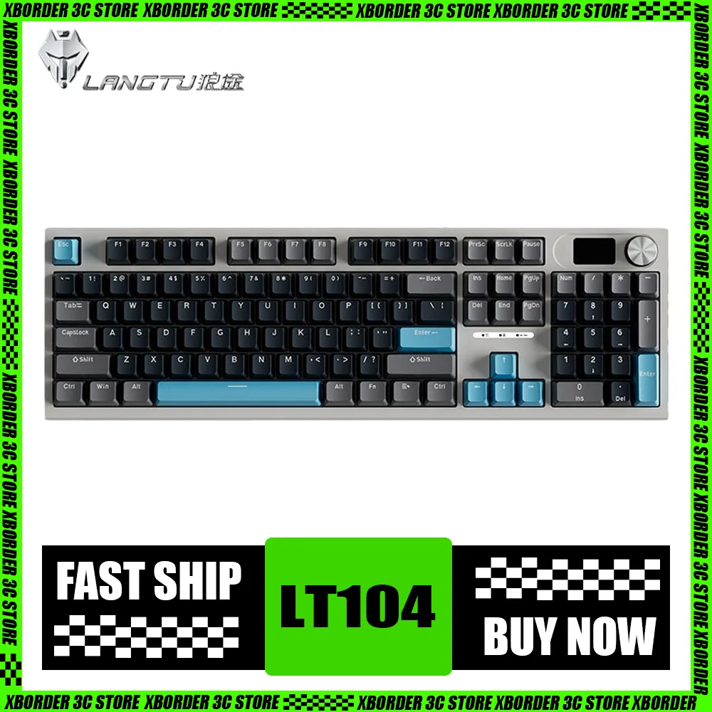 

Langtu Lt104 Mechanical Keyboard 104 Keys 2.4G Wireless Bluetooth HotSwap RGB E-sports Keyboard Pc Accessories Office Man Gifts