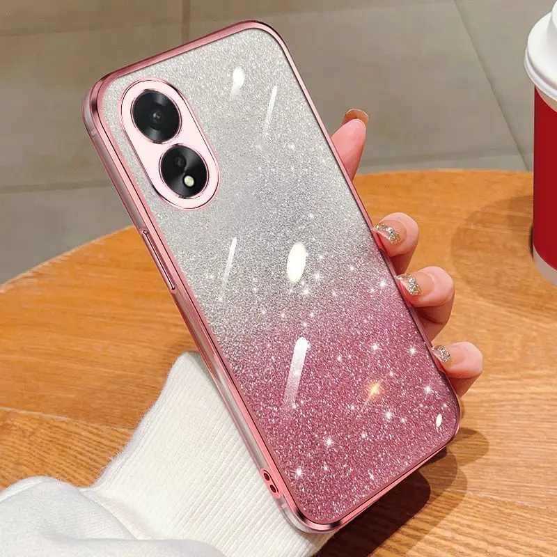 For Oppo A78 4G Case OPPO A78 5G phone Case oppo a78 Electroplated Glitter Case CPH2565 CPH2483 CPH2495 Bumper Clear Back Cover