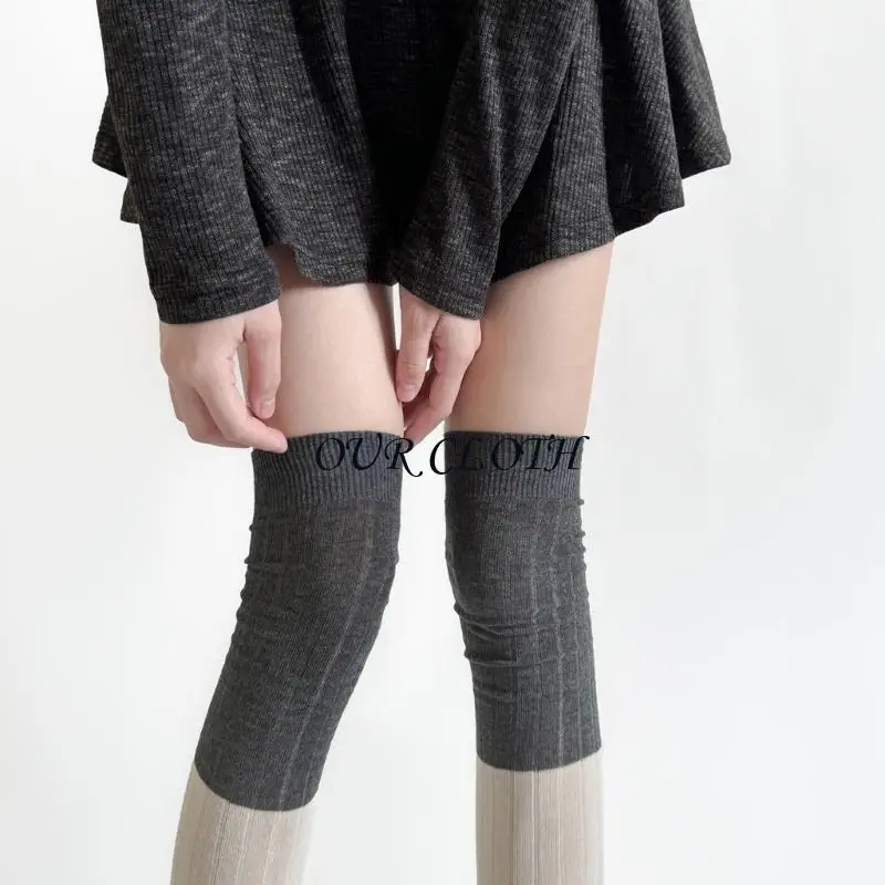 النساء مضلع فوق الجوارب الطويلة الحذاء الجوارب بلوك جوارب عالية أنبوب الحذاء جورب Y1AC #2