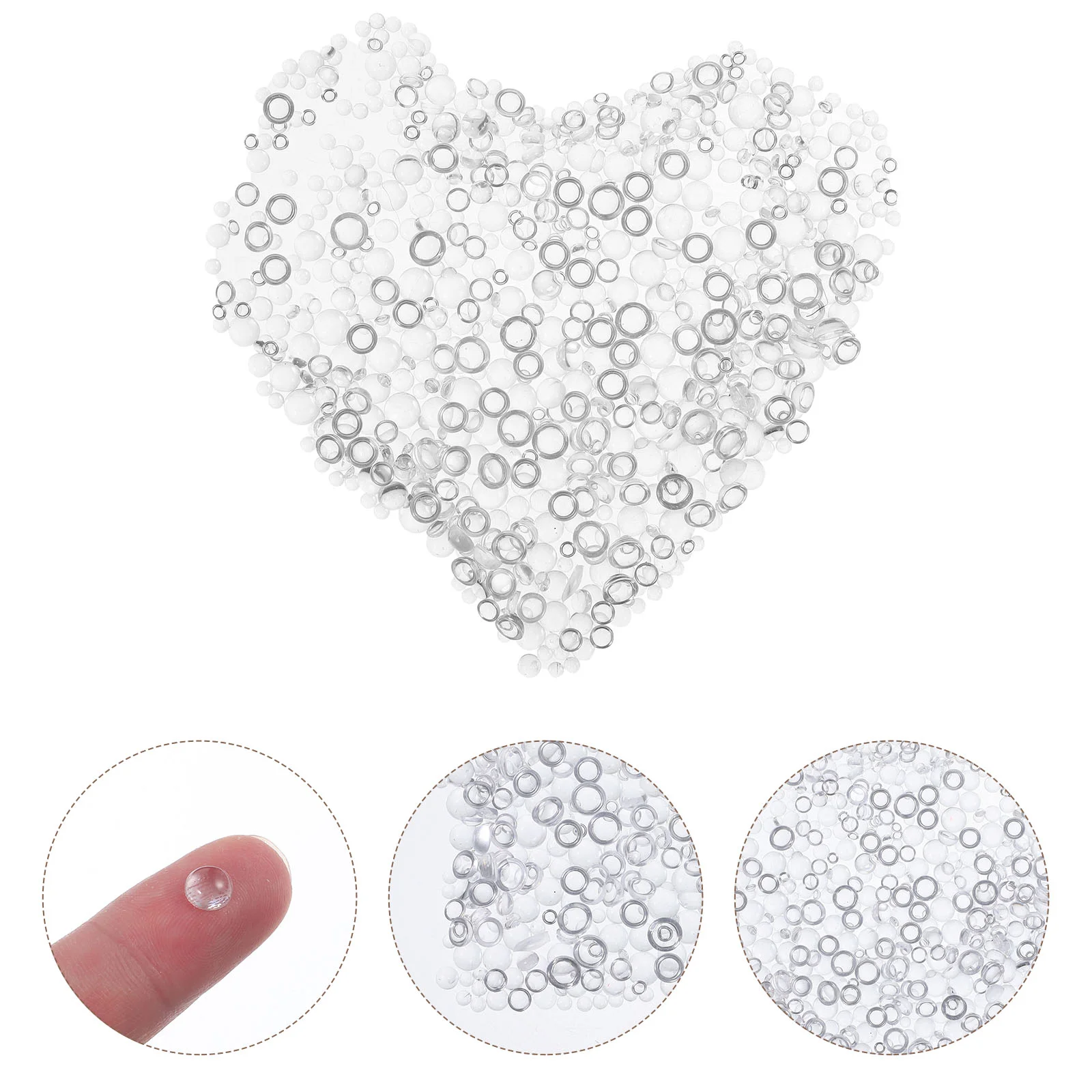 700 Pcs Simulated Dewdrops DIY Card Decoration Stickers Clear Headband Material Water Droplets Phones Cases