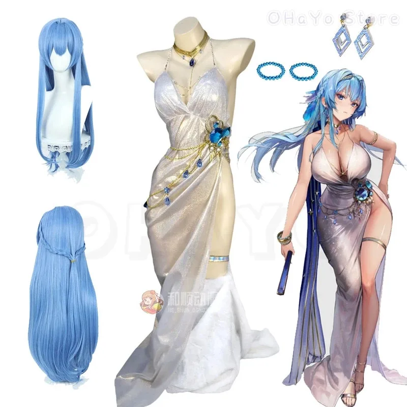 

NIKKE The Goddess of Victory Helm Helm Chandelier Dress Cosplay Costumew Wig Sexy Fancy Ball Gown Women Halloween Party Outfit