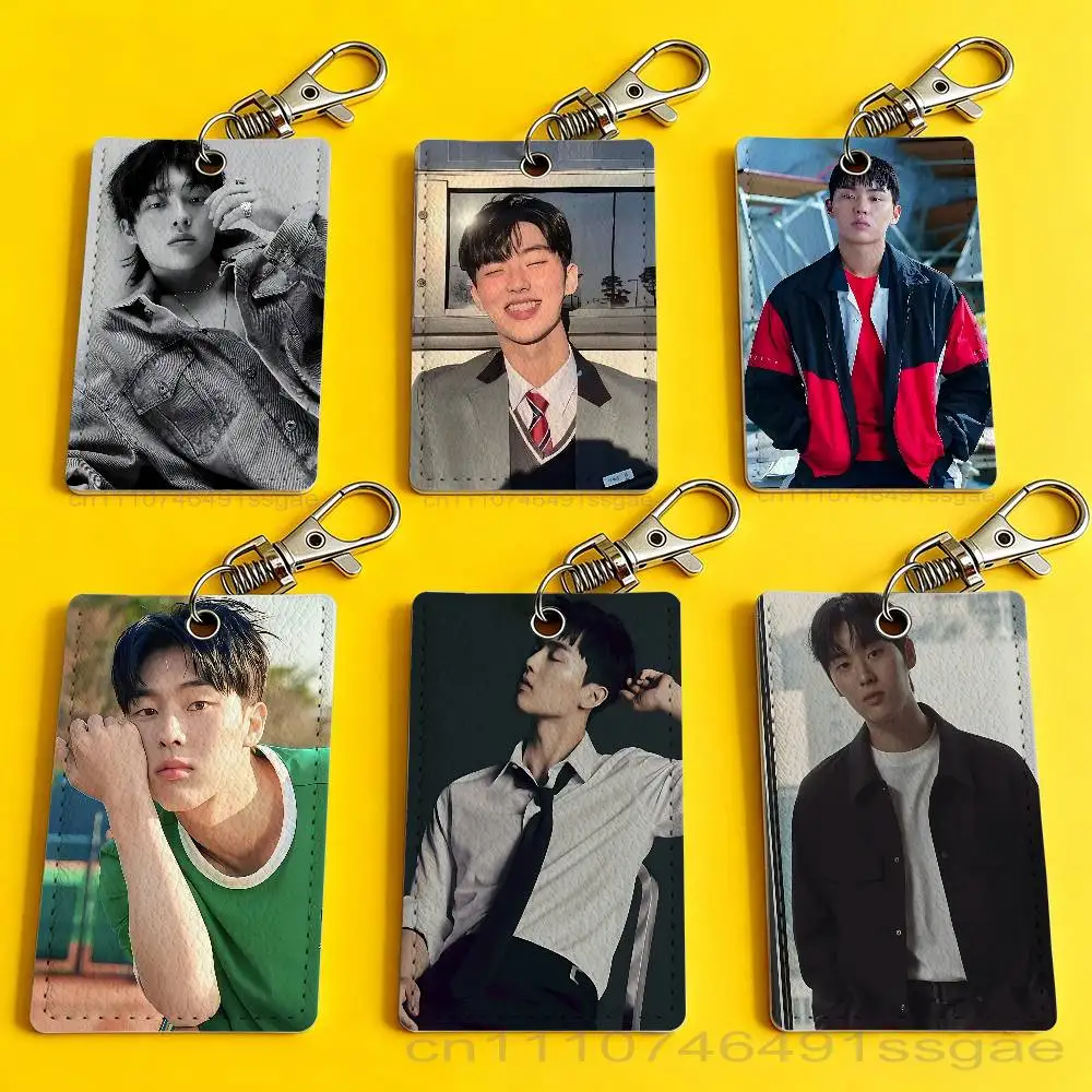 

C-Choi Hyun Wook Actor Card Holder Men And Womenn Universal Antirust Keychain Learther Access Drop Key Tag Ring
