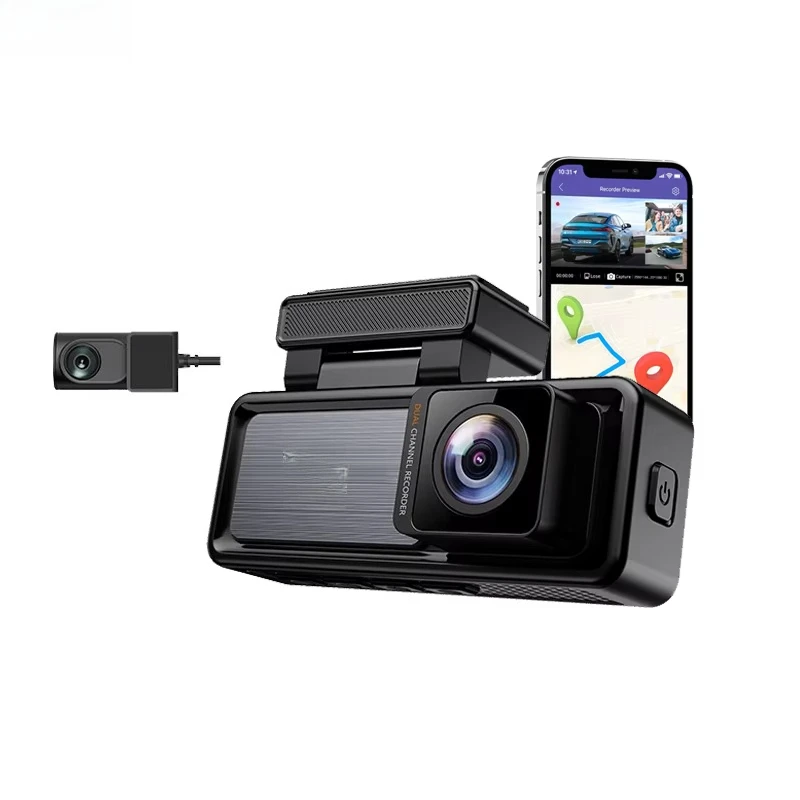 Hot MINI Dual Lens Wifi Gps Dash Camera Front and Inside Car Black Box Dual 4k Dashcam Car Dvr Car Camera 4k Dash Cam