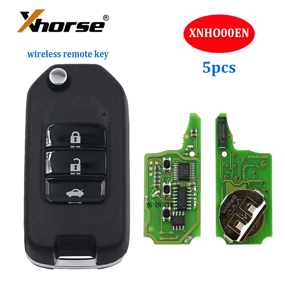 

Беспроводной универсальный дистанционный ключ Xhorse XNHO00EN с чипом XNP для Honda Style Flip XN Series, автомобильный дистанционный ключ, английская версия