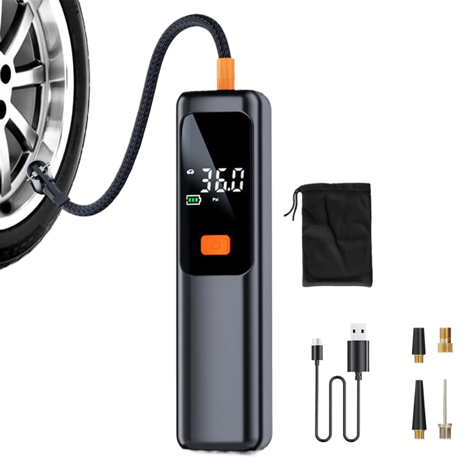 

Портативный воздушный компрессор для автомобильных шин, быстрый воздушный насос, насос для накачивания шин, точный воздушный насос под давлением для мотоцикла, велосипеда