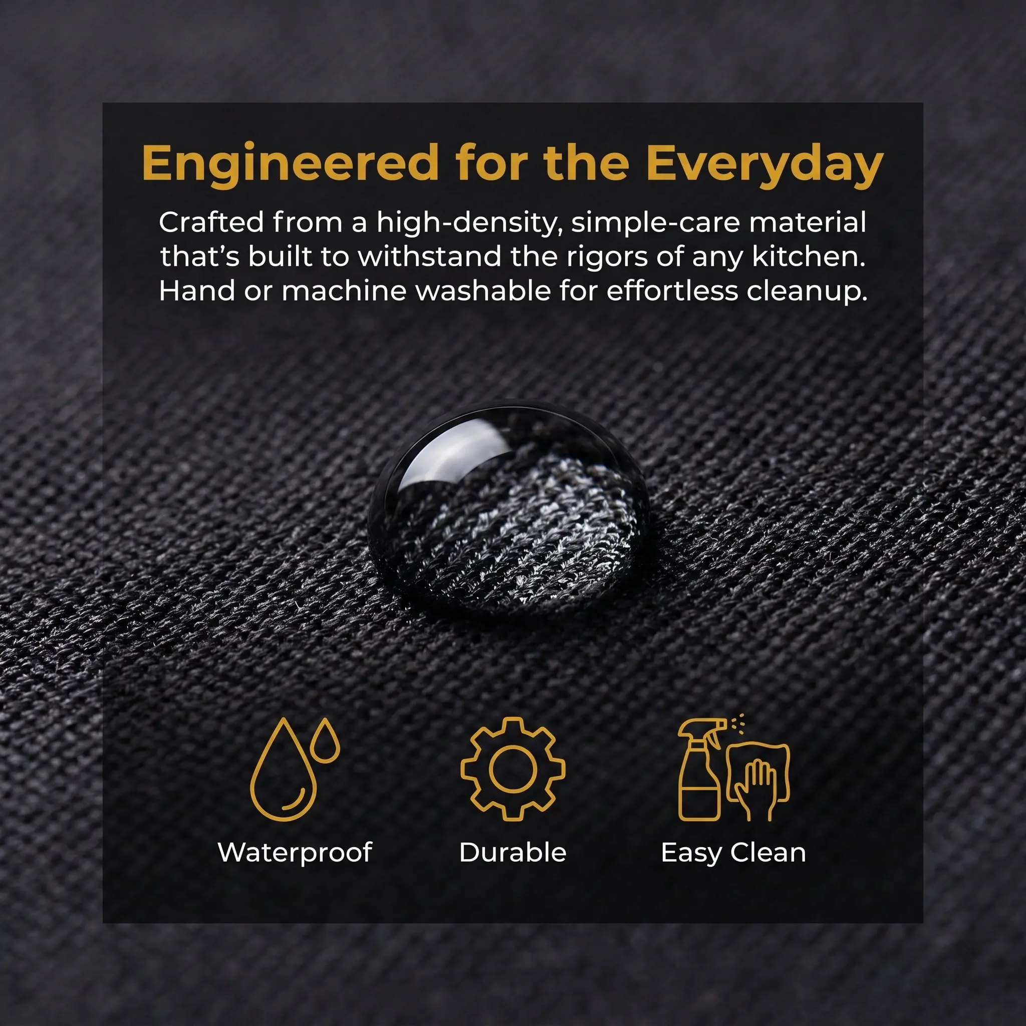 Waterproof Oil-Proof Pinafore Aprons Back Tie Design Standard Size Cooking Apron Adults Unisex Creative Kitchen Workplace Hand