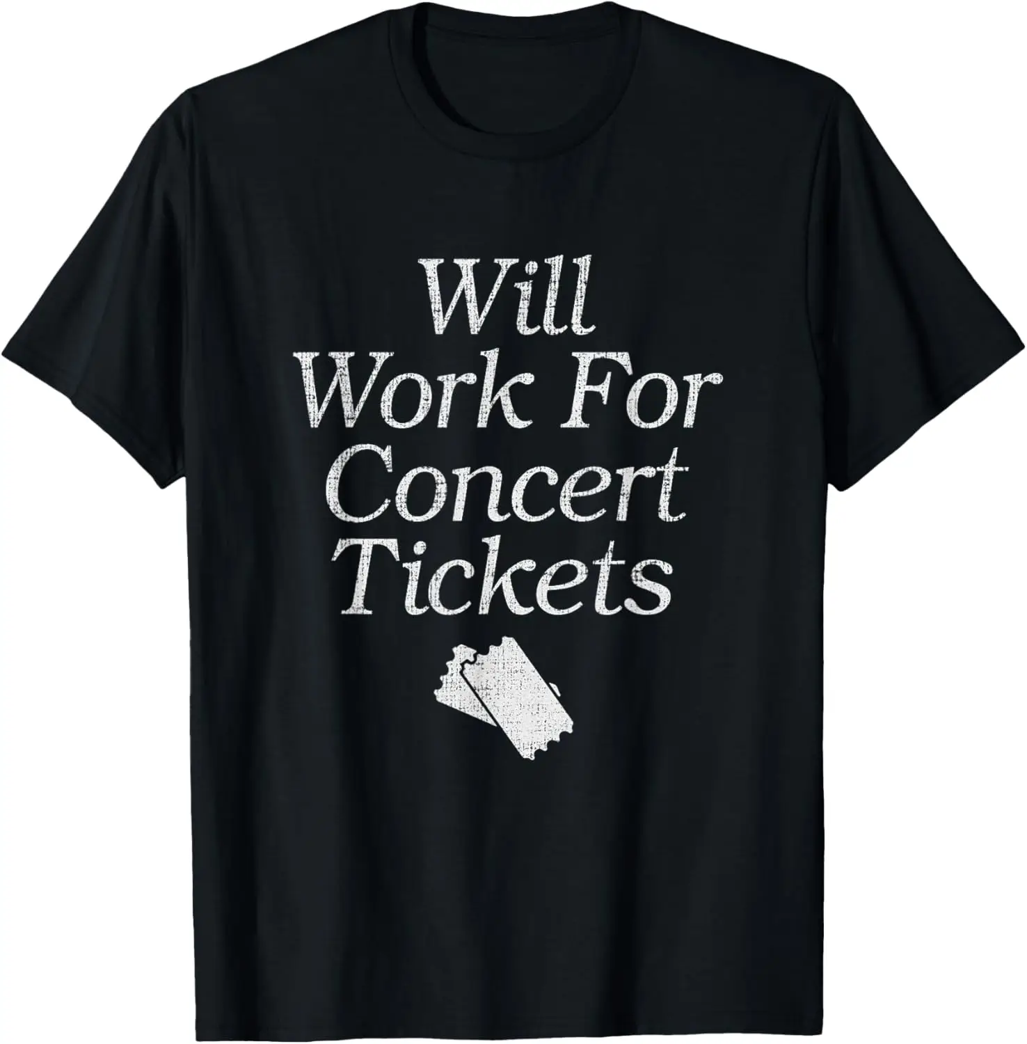 

Футболка Will Work for Concert Tickets Music Lover Love Rock