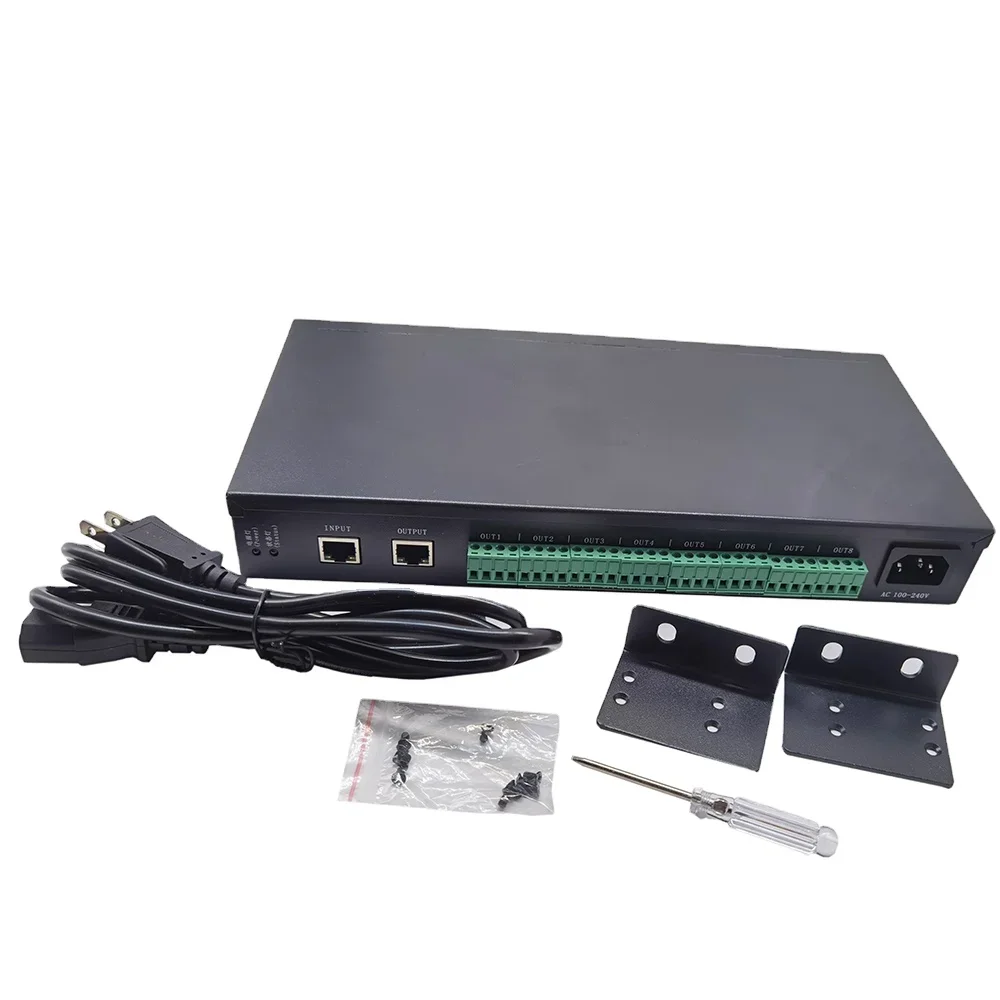 

T790K T-790K LED Pixel Controller PC on Line Pixel Full Color SPI Controller 8 Ports 8192 Pixels for WS2811 SK6812 DMX512 Strip