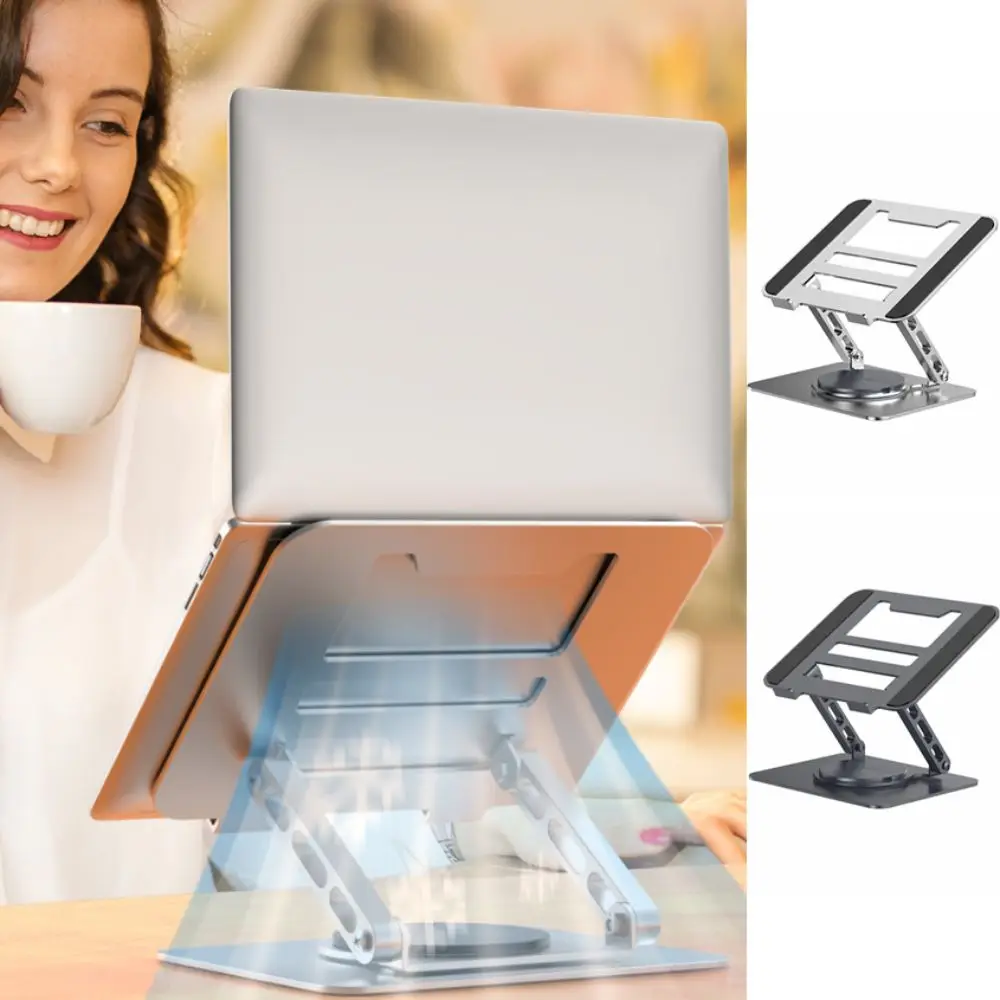 

360° Rotation Rotatable Tablet Stand Heat Dissipation Adjustable Tablet Holder Foldable Anti Slip Tablet Phone Metal Bracket