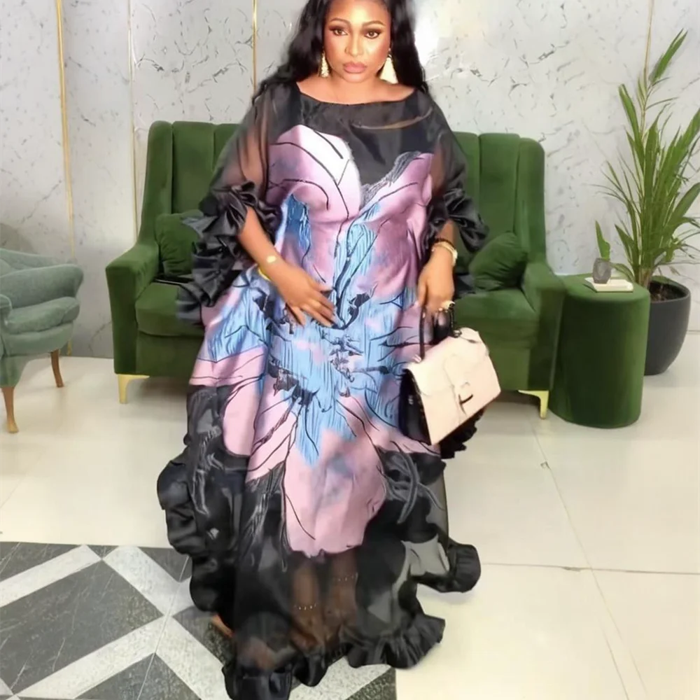 فساتين إفريقية للنساء ملابس أفريقيا التقليدية Dashiki أنقرة ملابس ثوب عبايات رداء مسلم قفطان ماكسي فستان طويل 2025