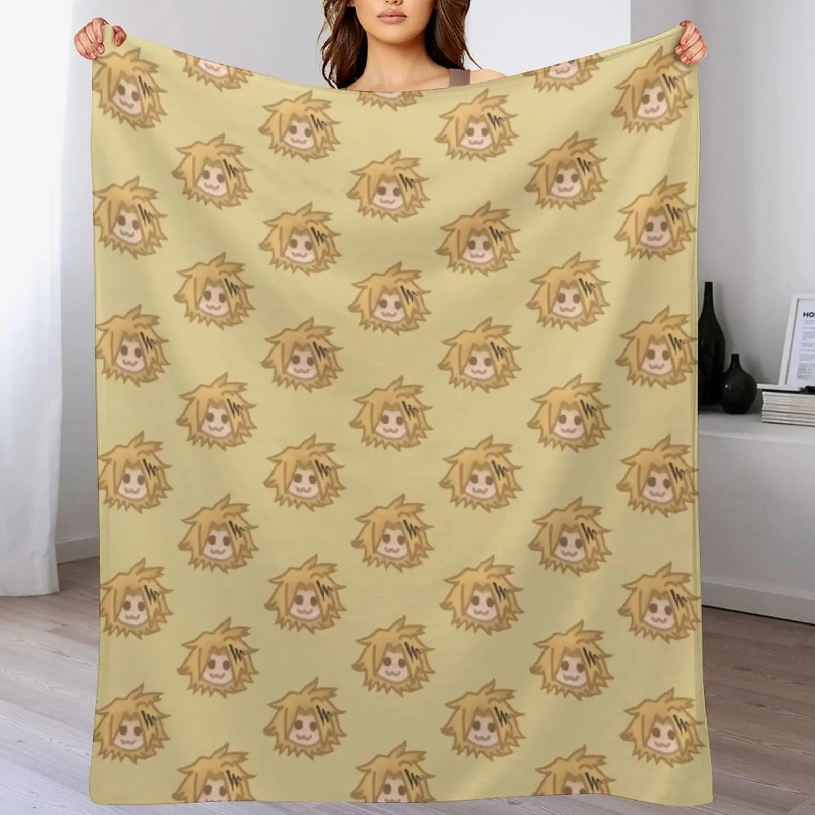 

Denki Throw Blanket Sofas Flannels Soft Plush Plaid funny gift Blankets