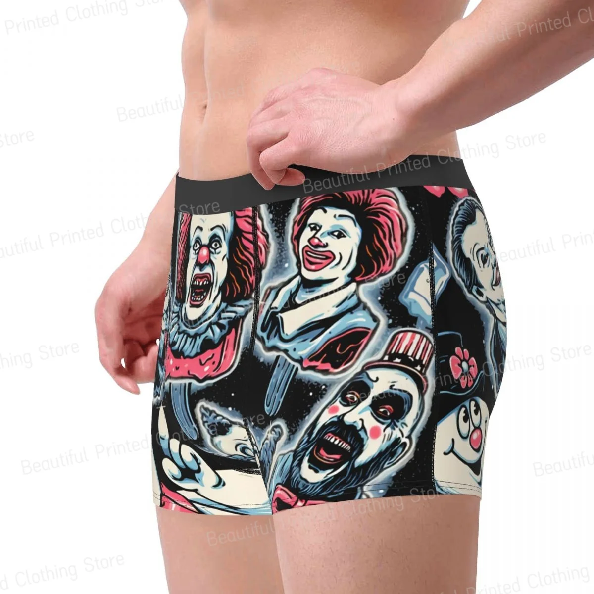 Frozen Heads Men Boxer Briefs Captain Spaulding Highly Breathable Underpants Top Quality Print Shorts Birthday Gifts