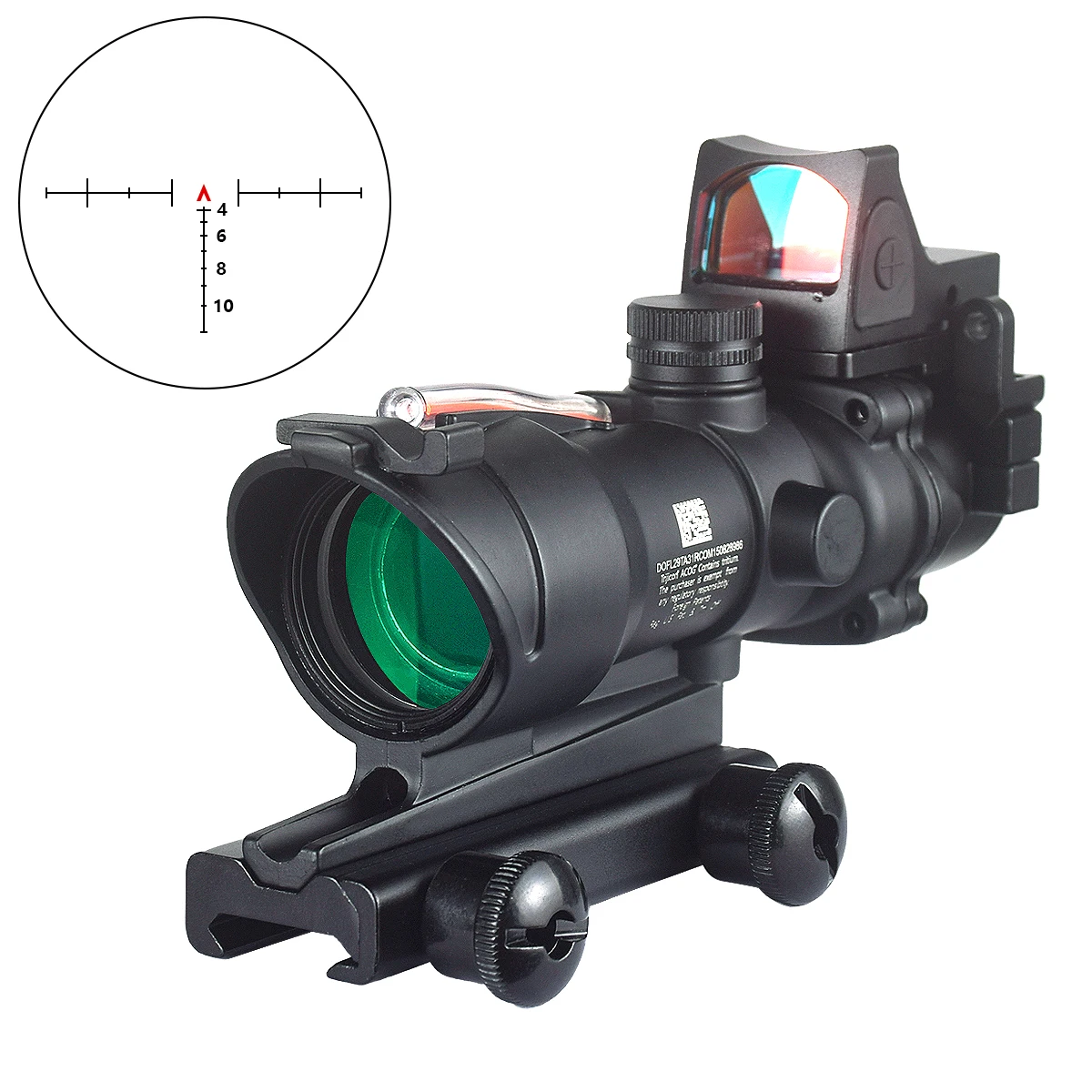 Trijicon ACOG 4X32 Red Green Fiber Optics Dot Scope Illuminated Glass Etched Chevron Cross Reticle With RMR Reflex Sight Hunting