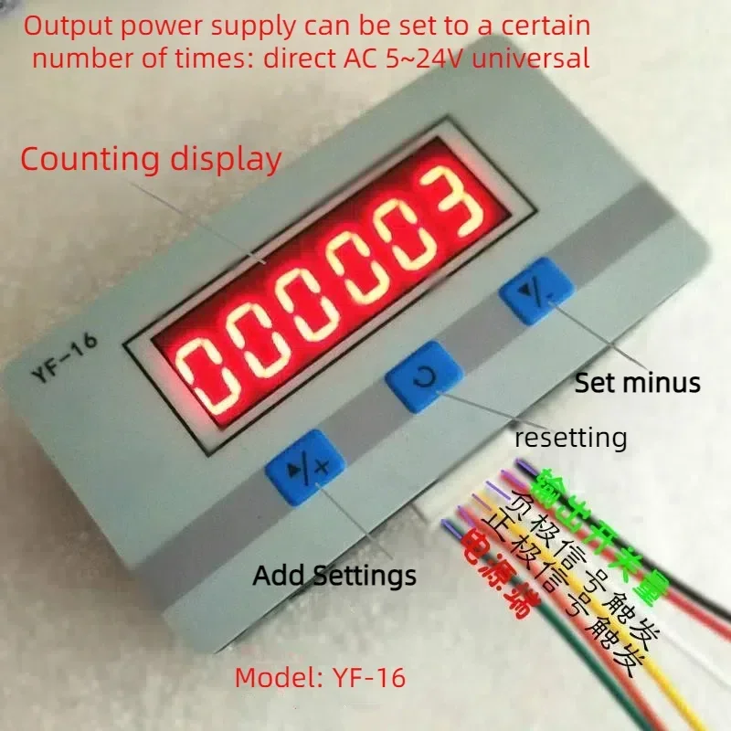 

Electronic Digital Display Sensor Industrial Control Modification Fixed Time Module Automatic Counter 12V 24V 5V