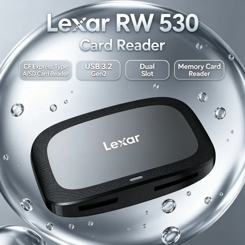 Lexar CFexpress Type A / SD Memory Card Reader SD Card Reader Dual Slot USB 3.2 Gen2 RW530 CFA Max 900MB/s