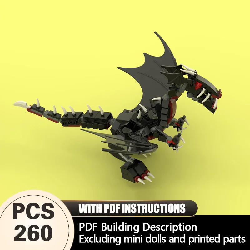 

Creators Animal Series Model MOC Building Bricks Small Black Dragon Modular Technology Gifts Holiday Assemble Children Toys Suit
